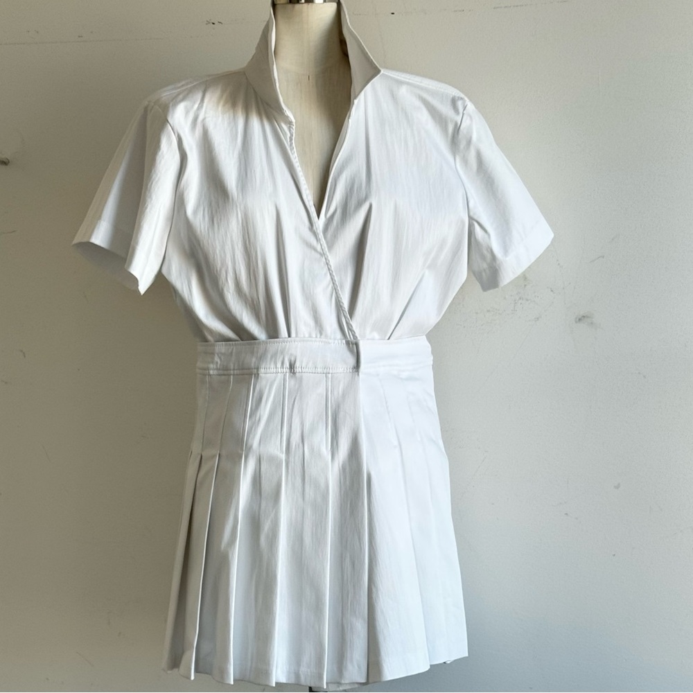 NWT White Tennis Dress Zara sz L